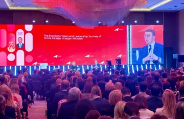 Мицкоски од Самитот „Македонија 2025“: ЕУ останува наша цел, но треба да победуваме и во Вашингтон и Брисел