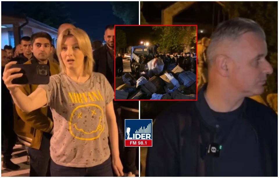 (ВИДЕО) Со маичка „Нирвана“ Данела Арсовска дојде пред Град Скопје по полноќ и го бараше Ганиу