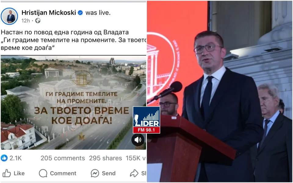 155.000 гледачи го следеа отчетот на Мицкоски за една година Влада – „Ги градиме темелите на промените. За твоето време кое доаѓа.“