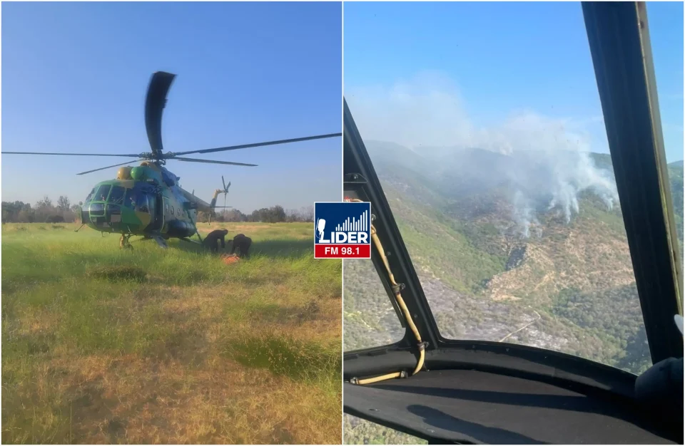 (ФОТО) Армијата ангажира хеликоптер од воздухопловниот ВИНГ за гасење на шумски пожар