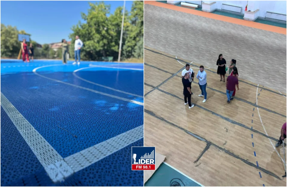 Нови спортски подови во Аеродром пред почеток на учебната година