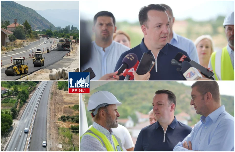 (ФОТОГАЛЕРИЈА) Николоски: Забрзано се гради автопатот Охрид-Кичево, ги решаваме проблемите од минатото, од денес во функција клучката што ги спојува Охрид и Струга, Македонија и Албанија