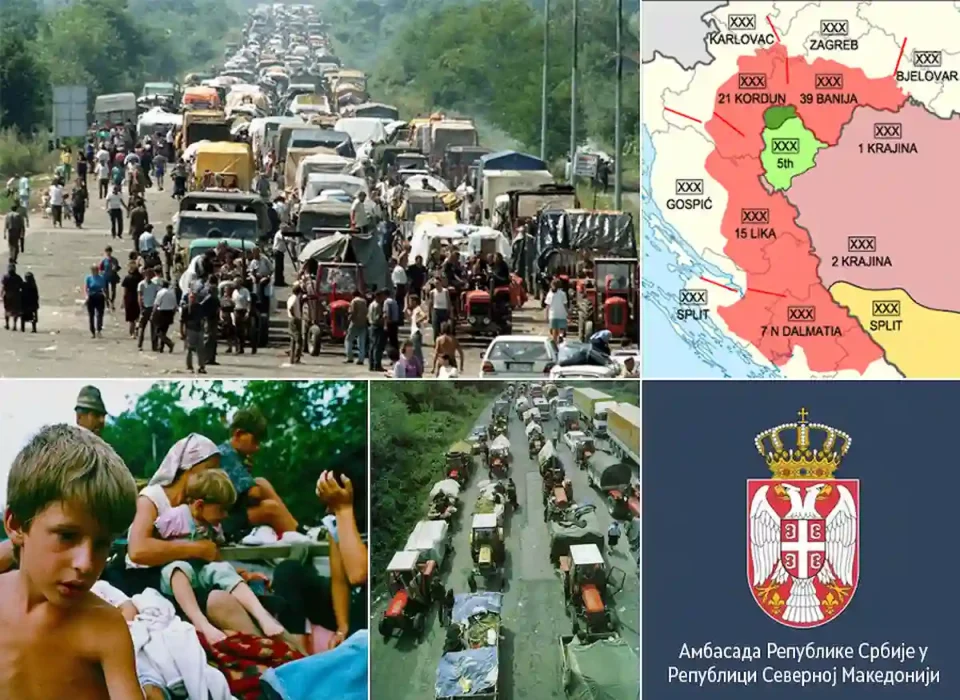 Амбасадата на Република Србија во Скопје: Воената операција „Олуја“ е најголемото етничко чистење во Европа по Втората светска војна – 250 илјади цивили ги напуштија своите домови