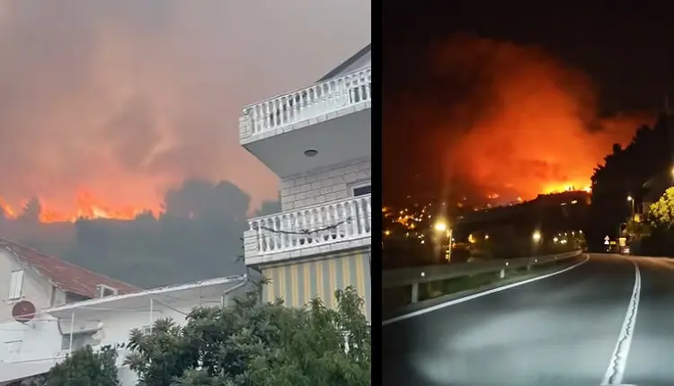 (ВИДЕО) ГОЛЕМ ПОЖАР КАЈ СПЛИТ: 50 пожарникари на терен