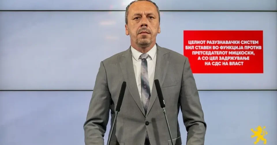 Петрушевски: Целиот разузнавачки систем бил ставен во функција против Мицкоски, со цел задржување на СДС на власт