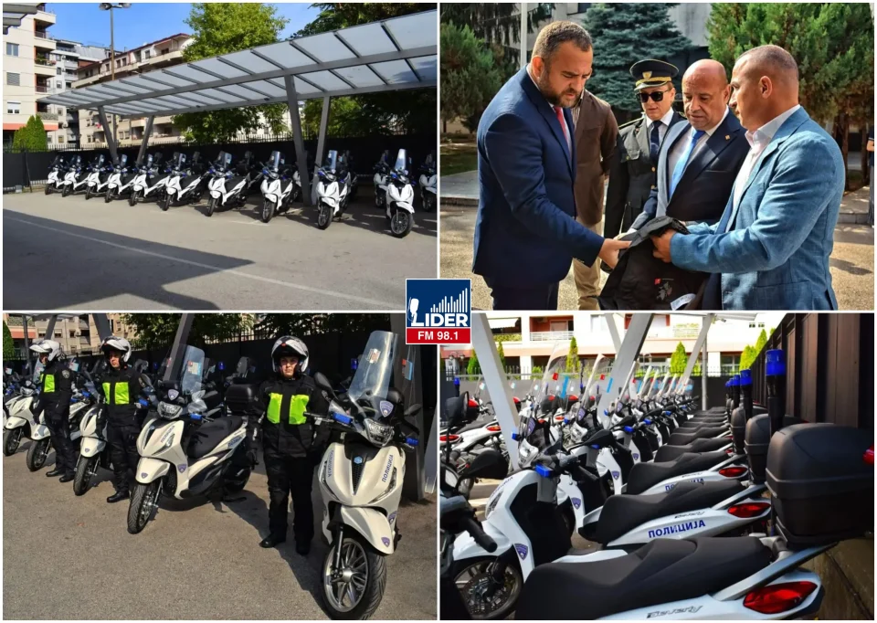(ФОТОГАЛЕРИЈА) Полицијата доби 23 нови „Piaggio“ мотоцикли и опрема