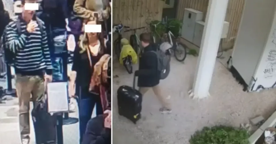(ВИДЕО) ИДЕНТИФИКУВАНИ СО ПОМОШ НА ВИДЕОНАДЗОР: Швајцарска двојка фатена како го остава куферот пред ВМРО-ДПМНЕ