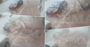 (ВИДЕО) „САМО ЧЕКОР ЛЕВО И ЌЕ БЕШЕ МРТВА!“ Жена во Грција избегна сигурна смрт под урнат балкон!