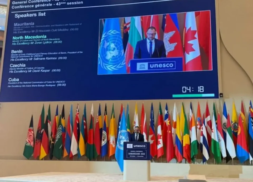 КУЛТУРНО НАСЛЕДСТВО И ИНОВАЦИИ: Љутков ја претставува Македонија и презентира национални проекти пред УНЕСКО