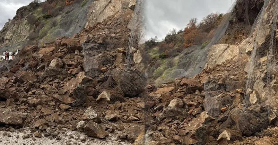 СООБРАЌАЈОТ Е ВО ПРЕКИН: Одрон го парализира патот Ресен – Граничен премин Стење