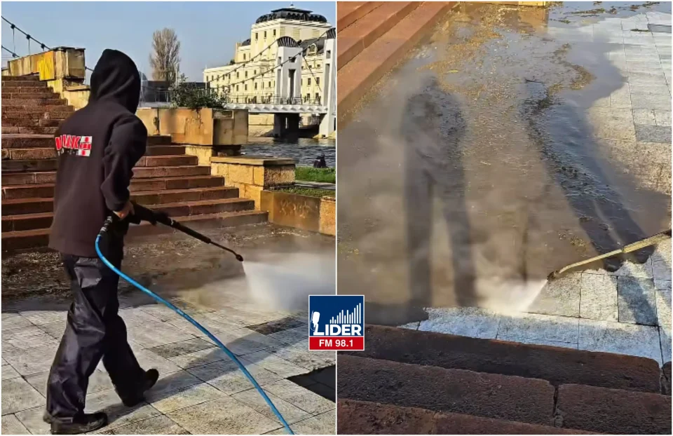 „ДА НЕ БЕШЕ ОРЦЕ НЕМАШЕ ДА ЗНАЕМЕ ДЕКА ПЛОШТАДОТ ИМА БЕЛИ ПЛОЧКИ“: И денеска продолжува акцијата за чистење на градскиот кеј