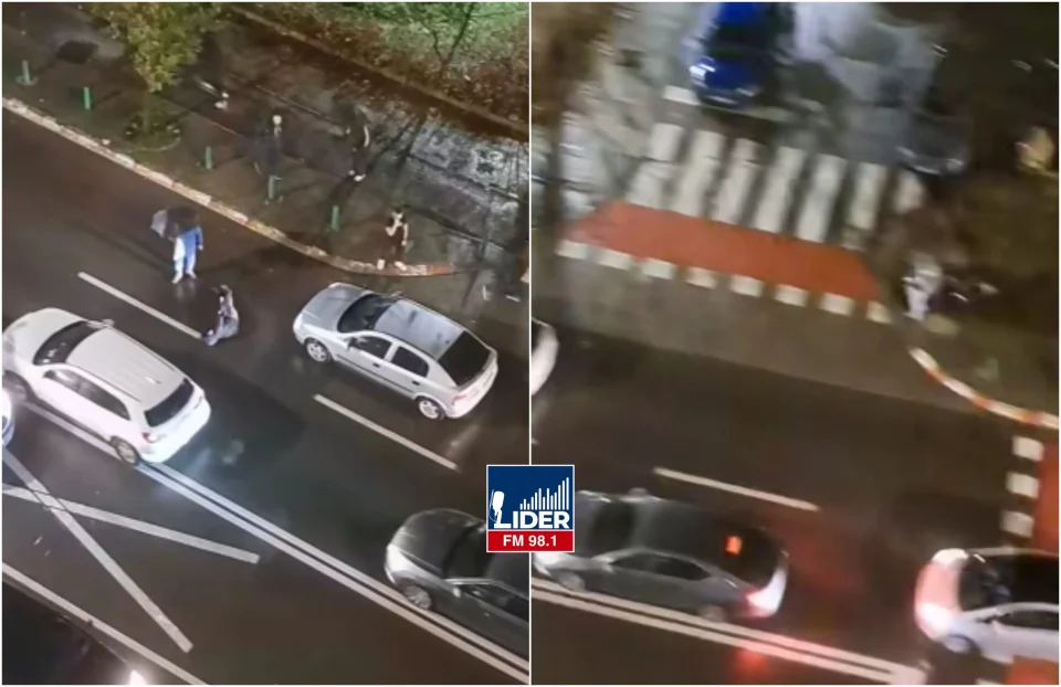 (ВИДЕО) ВОЗНЕМИРУВАЧКИ: Пешак удрен од автомобил пред средното училиште „Јосип Броз-Тито“