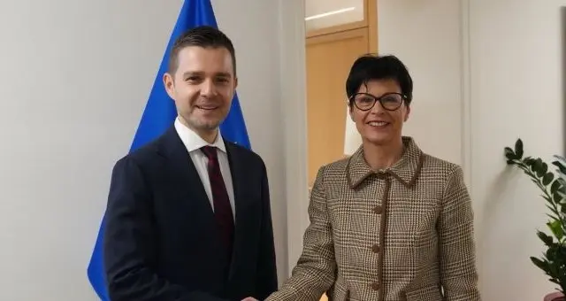 Средба на министерот Муцунски со еврокомесарката за проширување, Марта Кос