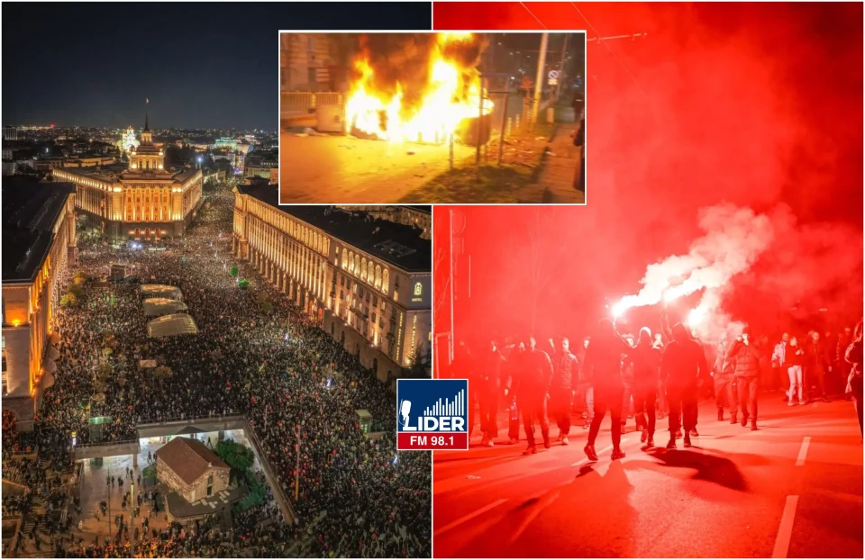 (ВИДЕО) МАСОВНИ ПРОТЕСТИ НИЗ ЦЕЛА БУГАРИЈА: Повеќе од 40.000 Бугари излегоа на протестот кој ескалираше – Радев бара оставки и избори
