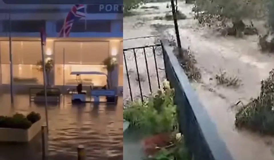 (ВИДЕО) СЦЕНИ ОД БИБЛИСКА КАТАСТРОФА: Грција се соочува со сериозни последици од бурата Бајрон – граѓаните седат на покриви за да се спасат!