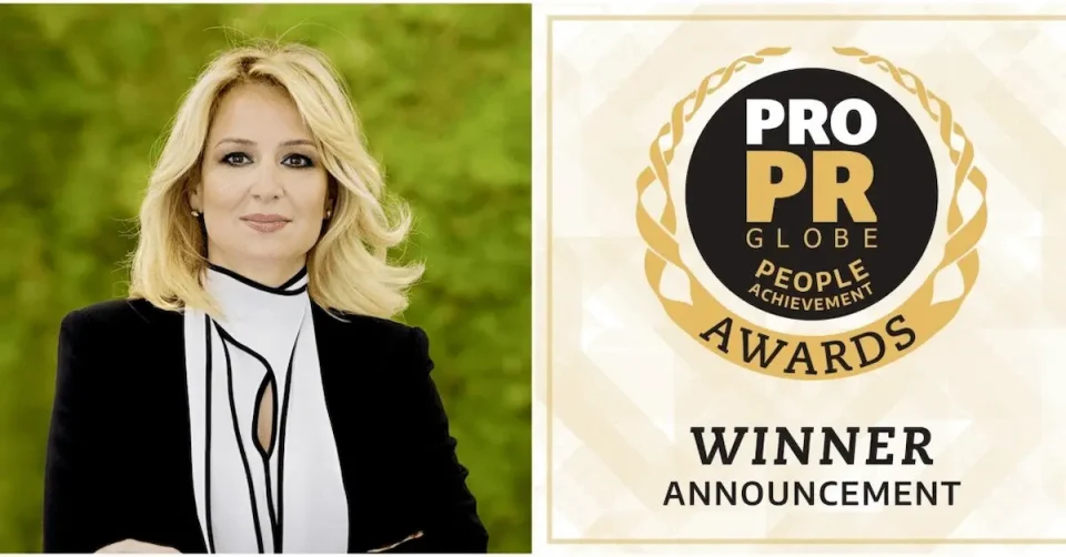 Ленче Карпузовска добитничка на престижното признание PRO PR Globe Awards за извонредни достигнувања