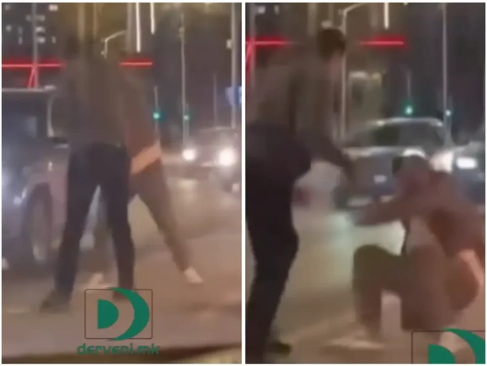 (ВИДЕО) „БОКС-МЕЧ“ НА СКОПСКИ БУЛЕВАР: Сообраќајна расправија ескалираше во физичка пресметка