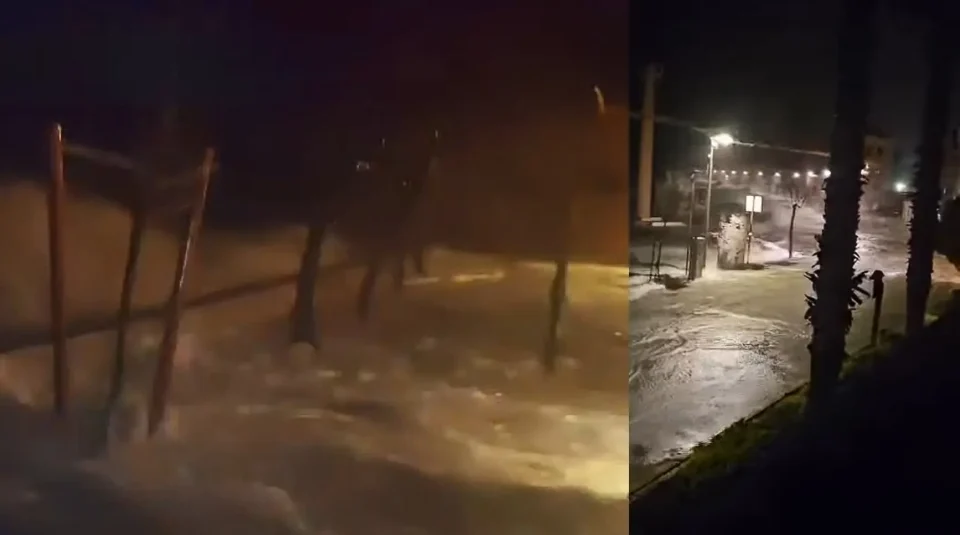 (ВИДЕО) БРАНОВИ И ВОДА ДО ДОМОВИТЕ ВО ДАЛМАЦИЈА: Крајбрежни поплави поради покачено ниво на морето