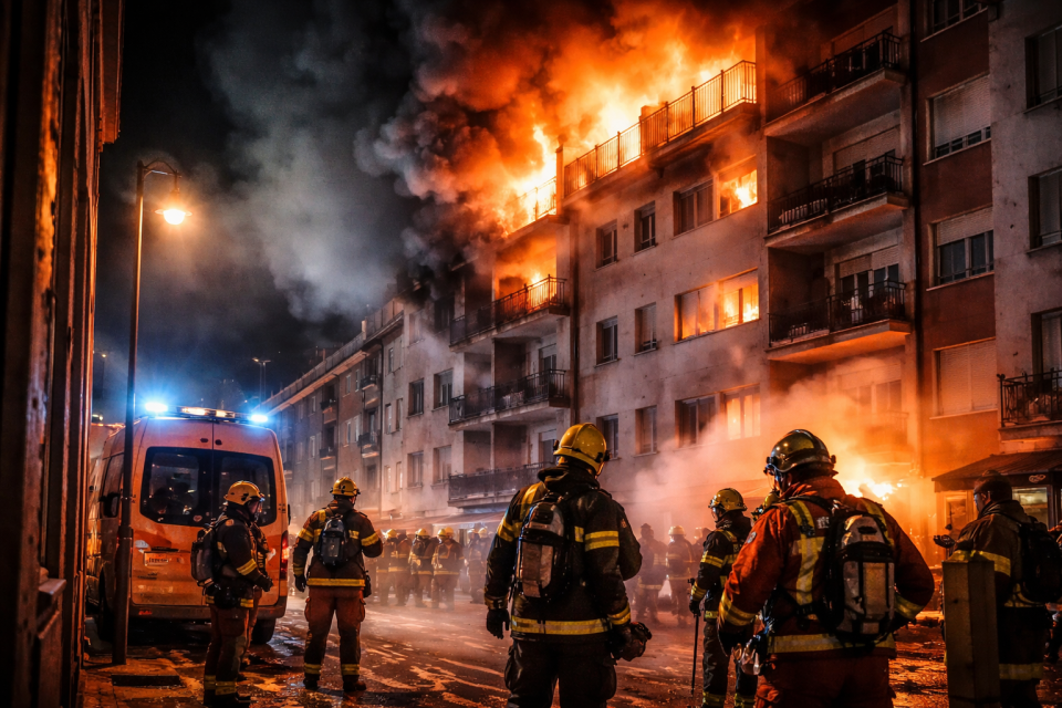 ВИДЕО: Пожар во станбена зграда во североисточна Шпанија, загинаа 5 тинејџери