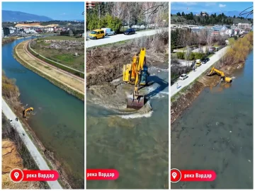 Градоначалникот на Скопје, Орце Ѓорѓиевски најави дека во тек е широка и координирана акција за темелно чистење на коритото на реката Вардар,