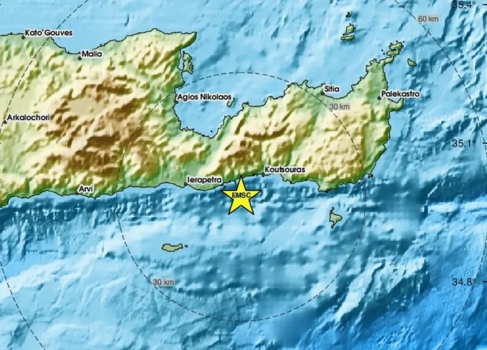 Земјотрес од 5,8 степени според Рихтер го погоди Крит