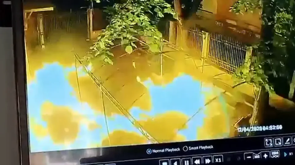 (ВИДЕО) Снимка од обидот за опожарување на синагогата во Скопје