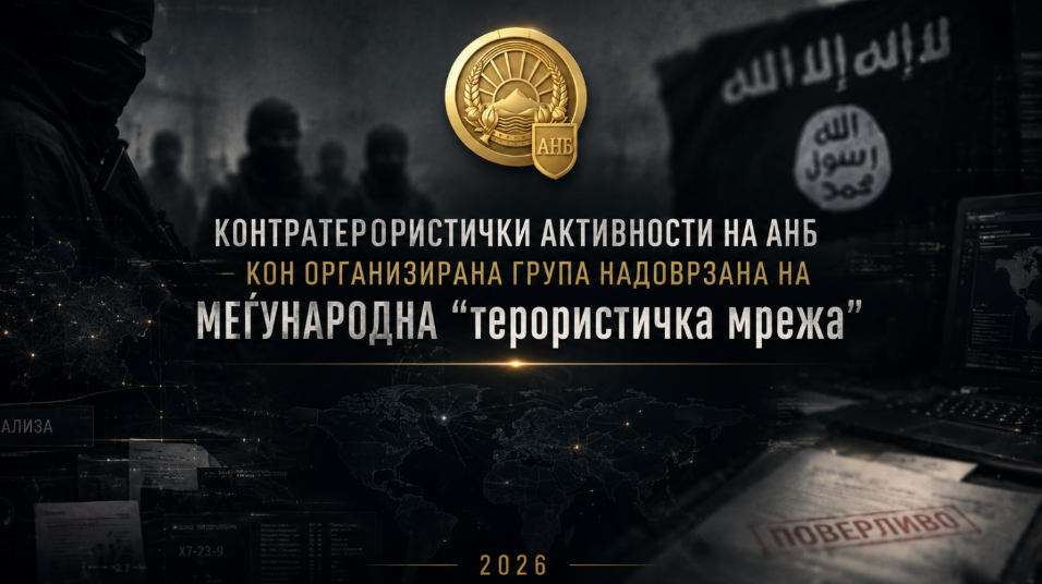 Контратерористички активности на АНБ кон организирана група надоврзана на меѓународна “терористичка мрежа”