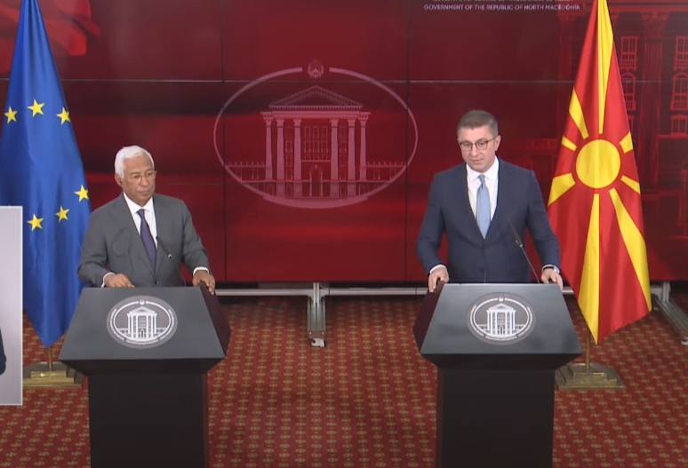 Утре средба и заедничка прес-конференција на премиерот Мицкоски со претседателот на Европскиот Совет, Кошта