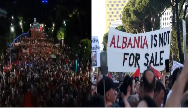 ИЛЈАДНИЦИ АЛБАНЦИ ПОБАРАА ОСТАВКА ОД РАМА: На најмасовниот протест досега не беше поштеден ниту Бериша