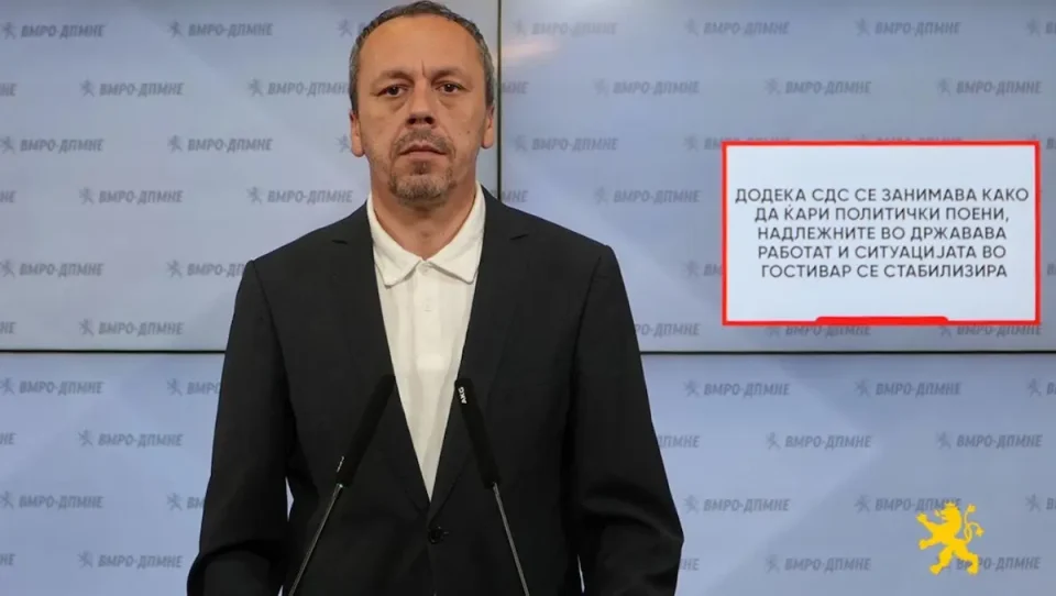 Петрушевски: Додека СДС се занимава како да ќари политички поени, надлежните во државава работат и ситуацијата во Гостивар се стабилизира