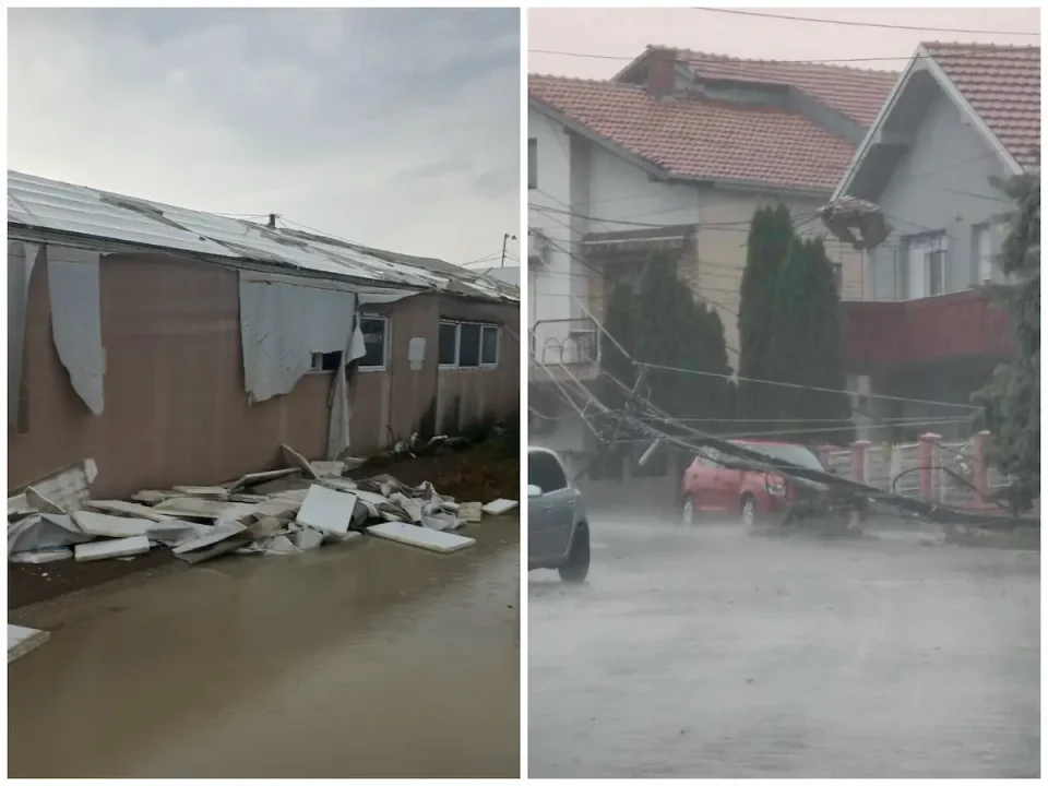 (ФОТО) ЦРН БИЛАНС ОД НЕВРЕМЕТО ВО СКОПЈЕ: 10 повредени лица, 117 оштетени возила и 35 покриви, паднале 189 дрвја и 7 семафори, избиле 5 пожари