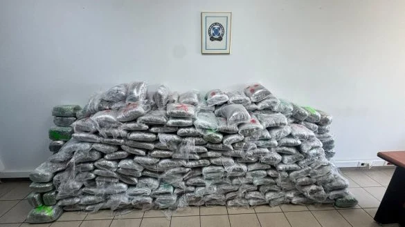 (ВИДЕО) ЗАПЛЕНЕТАТА МАРИХУАНА ВО СОЛУН: МВР со нови детали од акцијата против меѓународната криминална група