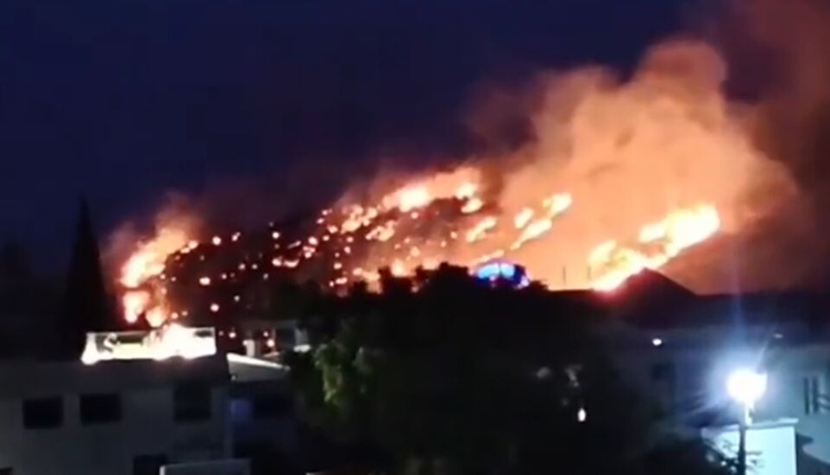(ВИДЕО) ОГНОТ СТИГНА ДО КУЌИТЕ ВО СУТОМОРЕ: Голем пожар го прекри летувалиштето со густ чад