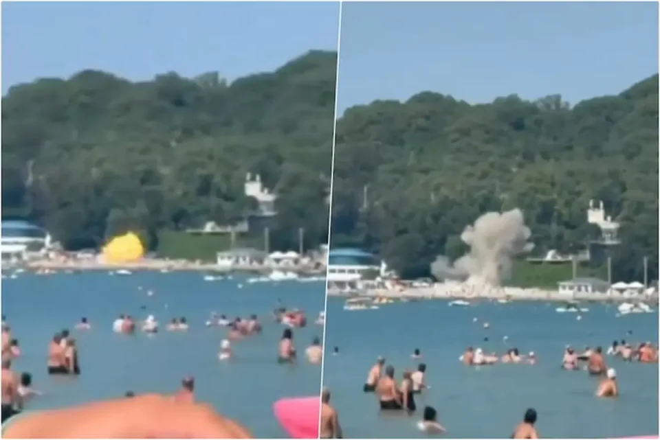 (ВИДЕО) УКРАИНСКИ ДРОН ПОГОДИ ПРЕПОЛНА ПЛАЖА: Шест лица загинаа, меѓу нив и деца