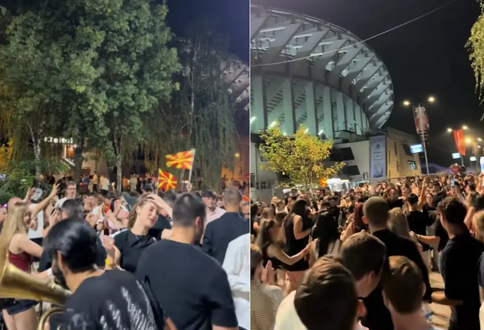 (ВИДЕО) ГЕТА ЗАВРШИ, АФТЕР ПАРТИ ПОЧНА: Младите свртеа оро пред стадион