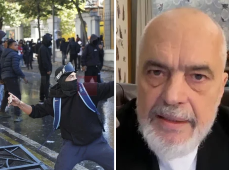 (ВИДЕО) Насилството во Тирана остави 310 повредени, Рама најавува мерки