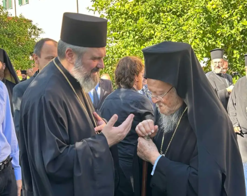 СРЕДБА НА ВЛАДИКАТА ГЕОРГИЈ СО ПАТРИЈАРХОТ ВАРТОЛОМЕЈ: Разговори во Рим за време на доделувањето почесен докторат