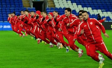 Фудбалската репрезентација на Македонија пред натпревар