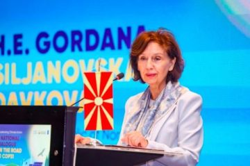 Гордана Сиљановска-Давкова на националниот дијалог за климатска акција