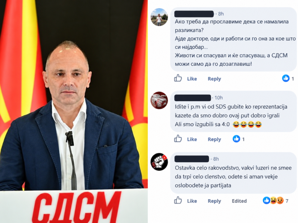По резултатите во Брвеница, членството на СДСМ бара оставка од Филипче: „Партијата ја водат во пропаст“
